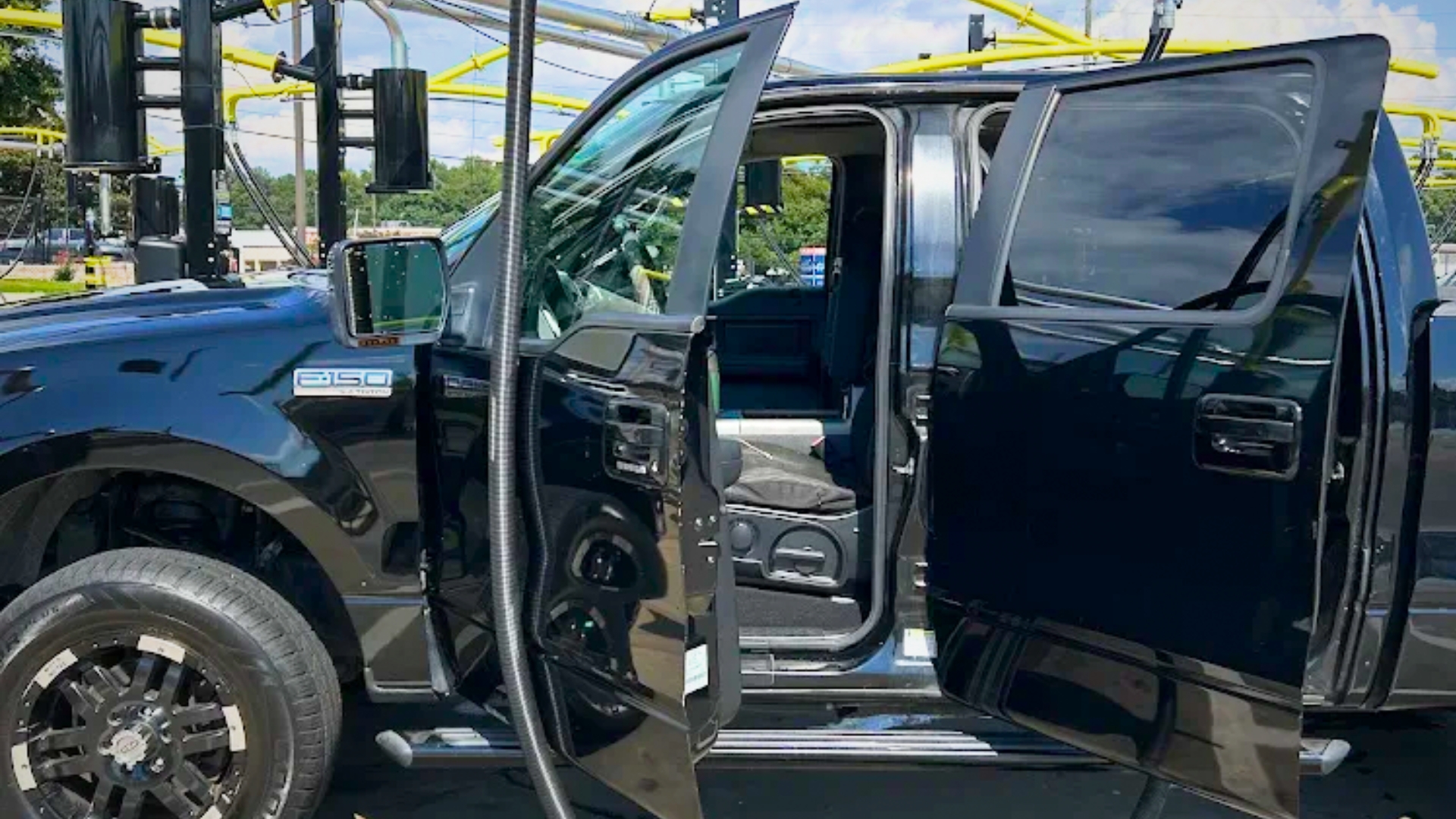 Rainwater and dirt collecting on a vehicle